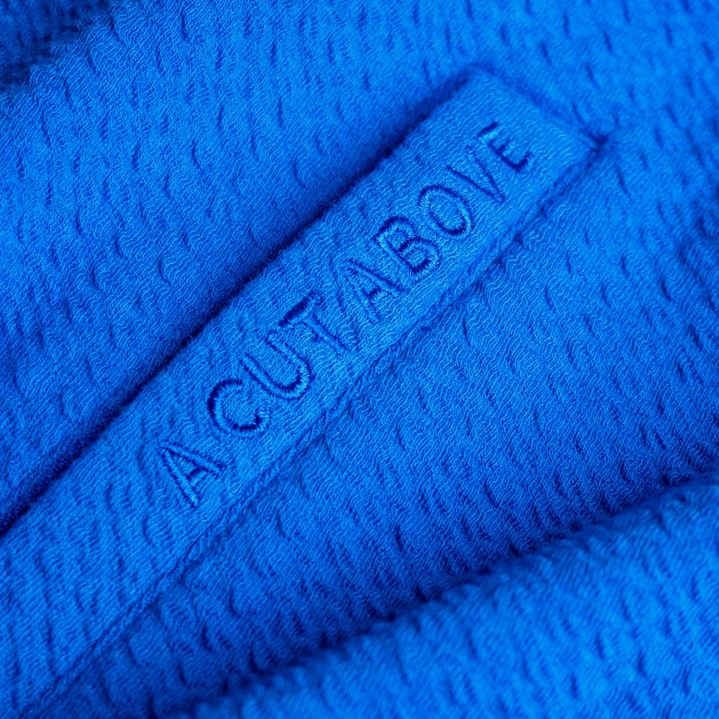 COBALT WAFFLE KNIT HOODIE