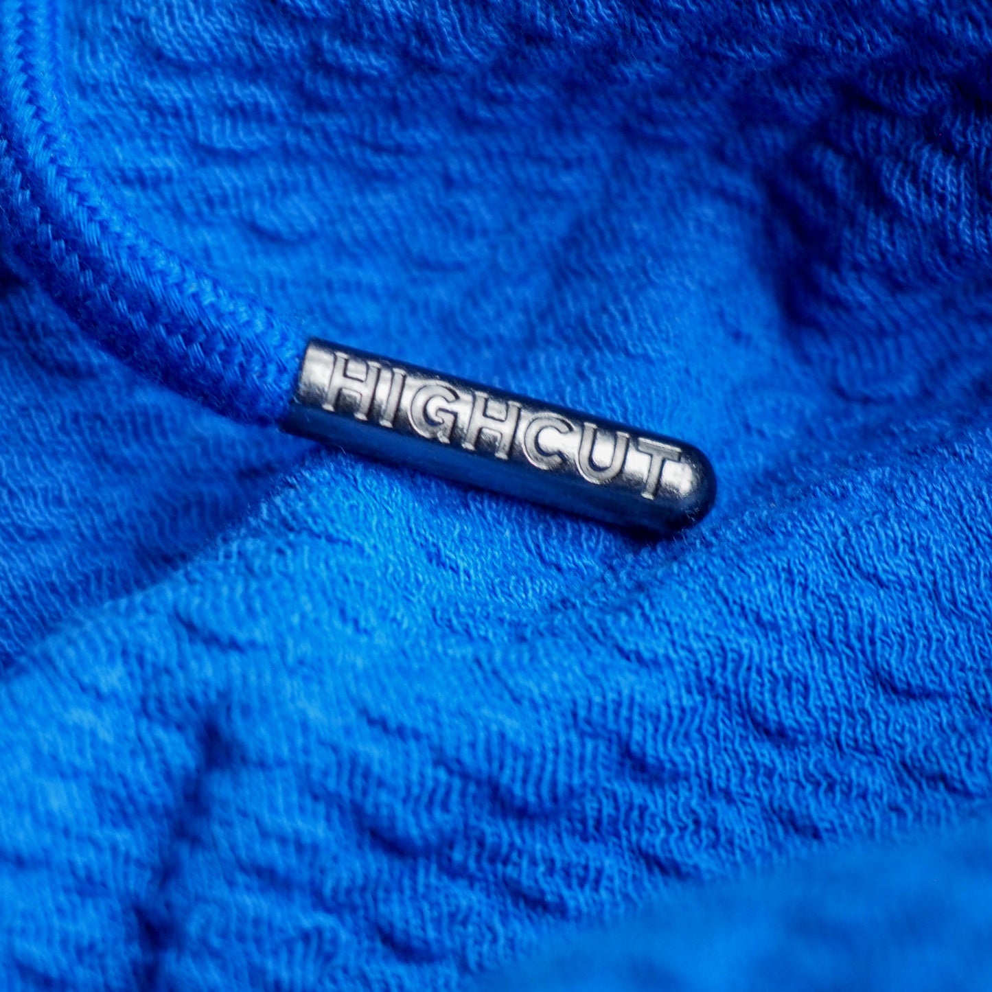 COBALT WAFFLE KNIT HOODIE