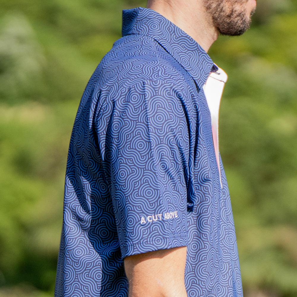 Side view of the Ripple Effect Polo by High Cut Golf NZ