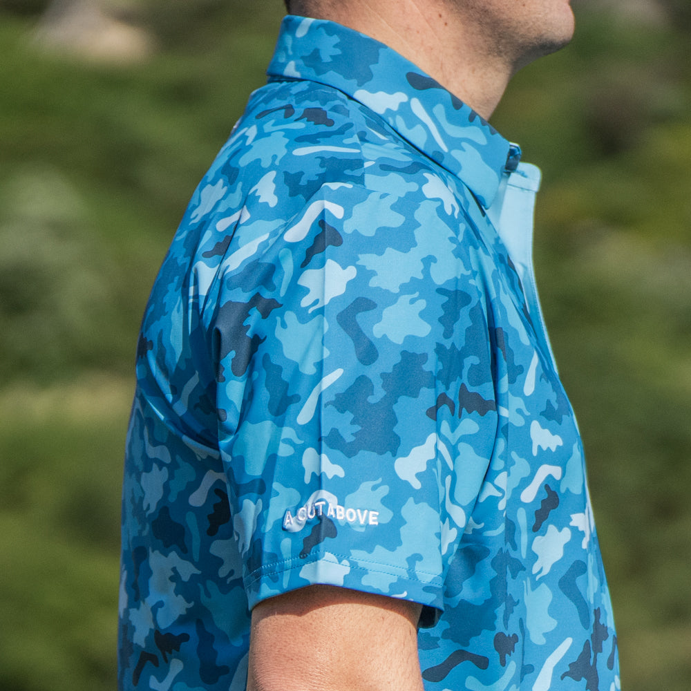 Side view of the Splash Shot Polo by High Cut Golf NZ