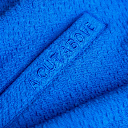 COBALT WAFFLE KNIT HOODIE