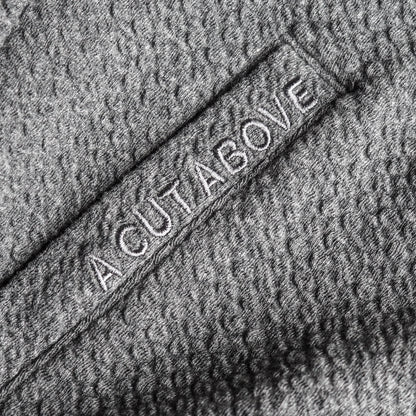CHARCOAL WAFFLE KNIT HOODIE