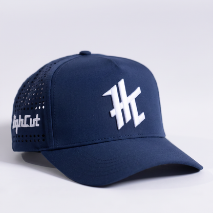 Navy Golf Cap with a White HC Logo by HighCut Golf New Zealand.