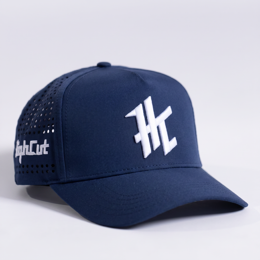 Navy Golf Cap with a White HC Logo by HighCut Golf New Zealand.